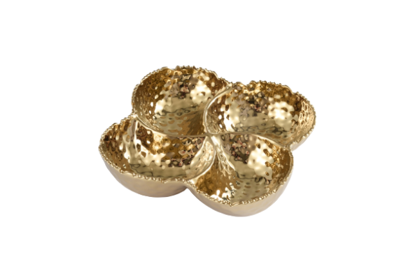 Hammered Clover Dish
