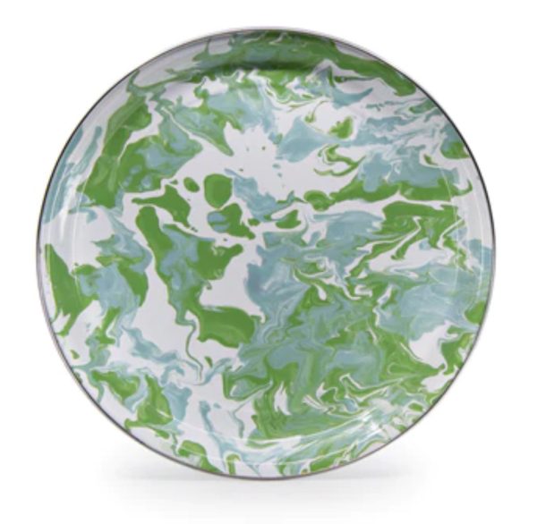 Medium Swirl Enamelware Tray - Image 2