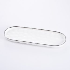 Silver Tipped Oval Tray