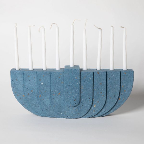 Concrete Poured Menorahs