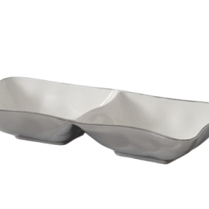Enamel Lined 2 Section Serving Dish