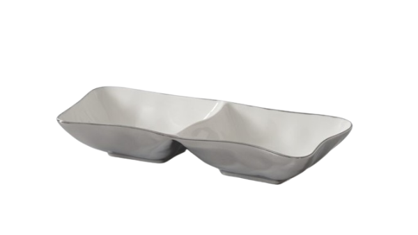 Enamel Lined 2 Section Serving Dish
