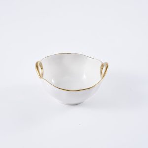 Golden Handle Snack Bowl