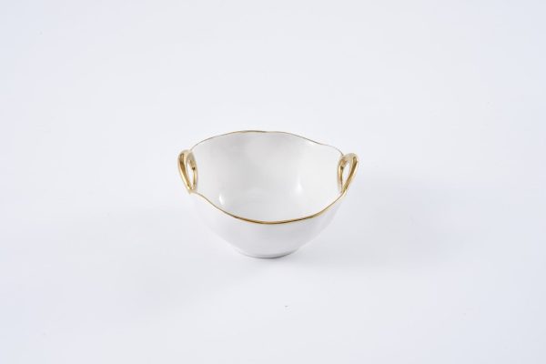 Golden Handle Snack Bowl