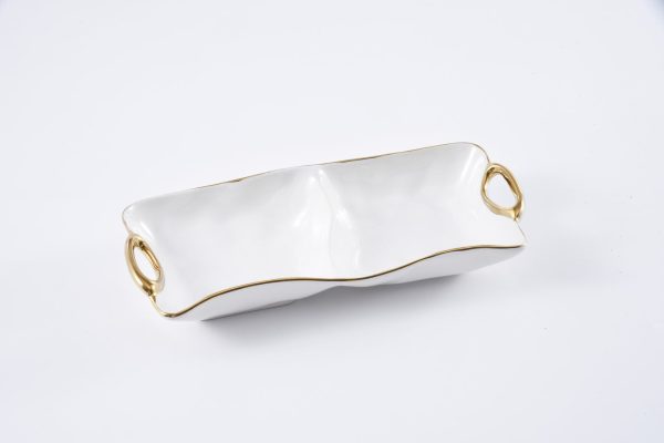Golden Handle Two Section Server