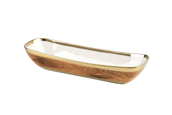 Golden Wood Deep Rectangular Server