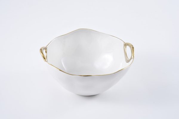 Golden Handle Large Round Bowl